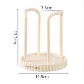 Disposables Cups Organiser Rack Practical Cup Stand Desktop Cups Dispenser Cup Picker Multipurpose Paper Cup Holder (White)