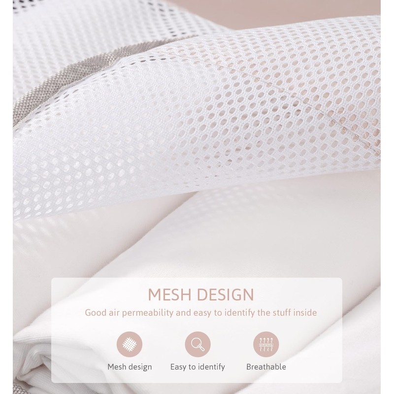 Meowoo Compression Packing Cubes 7 Set, Ripstop Mesh Travel Organizers