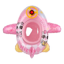 Cute Child Kids Inflatable Pool Float PVC Summer Swim Float Air Bed Lake Boat Swimming Floats with 2 Handles Surfing Raft Bodyboard Floating Mattress Seat Swim Ring for Girls Boys 1-5 Years