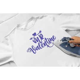 Handmade Mr Valentine Iron On Decal, DIY Boys Valentine Tshirt Transfer, Vinyl Patch, 4 Size Options, Pick Color, Iron-On Almost Anything in 5 Minutes (Silver Glitter)