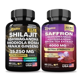 Zoyava Wellness Bundle - Shilajit Power Blend (15,250MGs) & Saffron Blend (4,000MG)