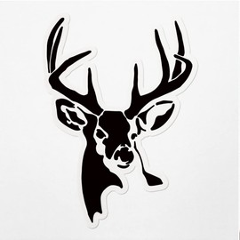 Decal Stickers of Whitetail Buck Deer Stencil 2 Premium Indoor (No Waterproof) Vinyl Decal Stickers for Laptop Phone Accessory Helmet Car Window Mug Tuber Cup Door Wall Decoration ANDVER30a8960BL