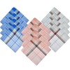 DODUOS Pack of 12 Men's Handkerchiefs, 40 x 40 cm