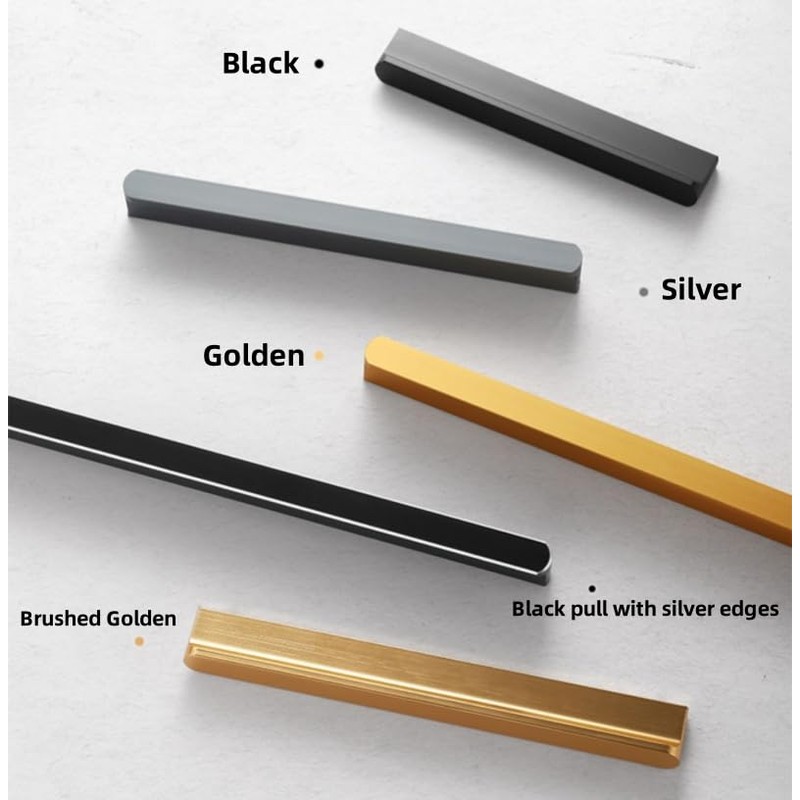 Shozafia 5 Pack Gold Cabinet Pulls - Brushed Brass Kitchen