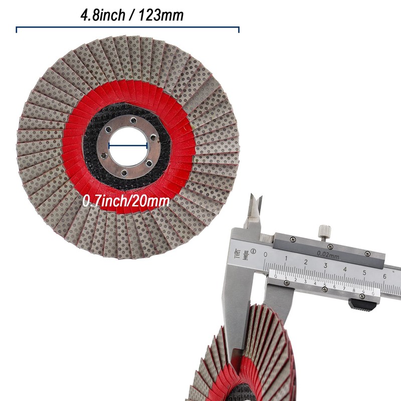 YDROWN 5 Inch Diamond Grinding Electroplated Flap Disc for Glass