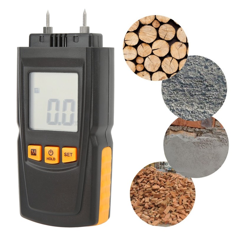 GM605 Portable Wood Moisture Meter Hygrometer Digital Wood Density Meter
