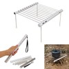 Rayeeley Folding Campfire Grill, Portable Camping Grill Backpack Cooking Barbecue