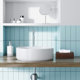 Relaxdays Bamboo Tissue Box, Refillable, Bathroom, Living Room, Napkin & Wipe Dispenser, 9 x 27.5 x 15.5 cm, Brown, 100%