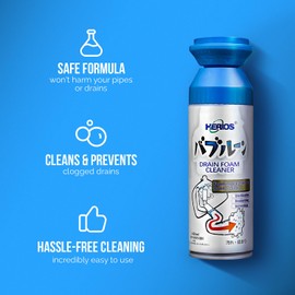 CleanGenix Foam Drain Cleaner - Foam Sink Cleaner In a Can - Drain Hair Clog Remover For Bathroom Sink - Cleaning Accessories - Bathroom Cleaning Supplies