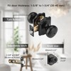 NCSEN Matt Black Door Knobs with Camelot Trim,Interior Door Knob