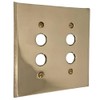 Double Gang Brass Push Button Switch Plate