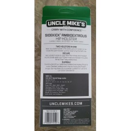 UNCLE MIKE'S SIDEKICK. AMBIDEXTROUS HIP HOLSTER SIZE 15, DURABLE NYLON, NIB