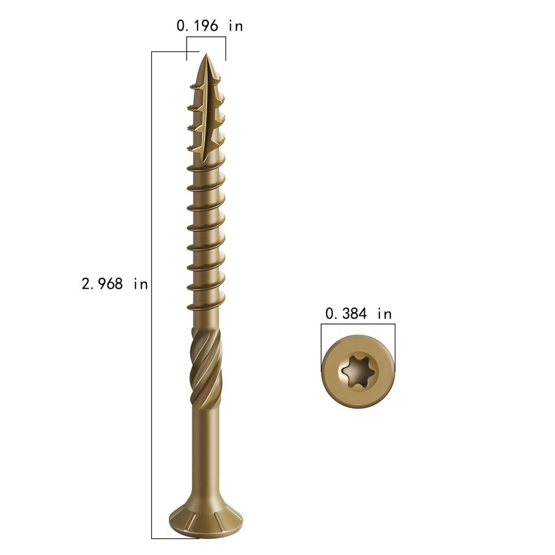 Wensilon #10 * 3" Deck Screws, (137pcs) 2 lbs.Exterior Wood
