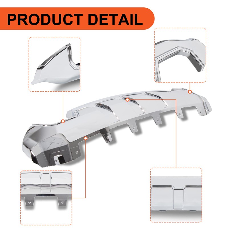 ECOTRIC Front Bumper Skid Plate Compatible with 2016-2019 GMC Sierra