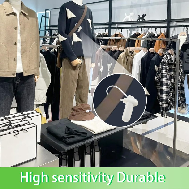 Security Tags with Lanyard, 100pcs Hard Tags Reusable Clothing Tag