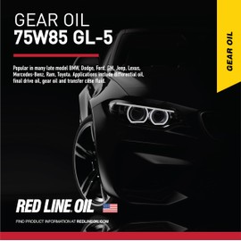 Red Line 50104 75W85 GL-5 Full Synthetic Gear Oil for Hypoid Limited Slip Differentials - 1 Quart