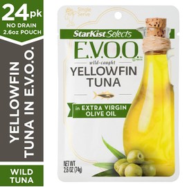 StarKist E.V.O.O. Yellowfin Tuna in Extra Virgin Olive Oil - 2.6 oz Pouch (Pack of 24)