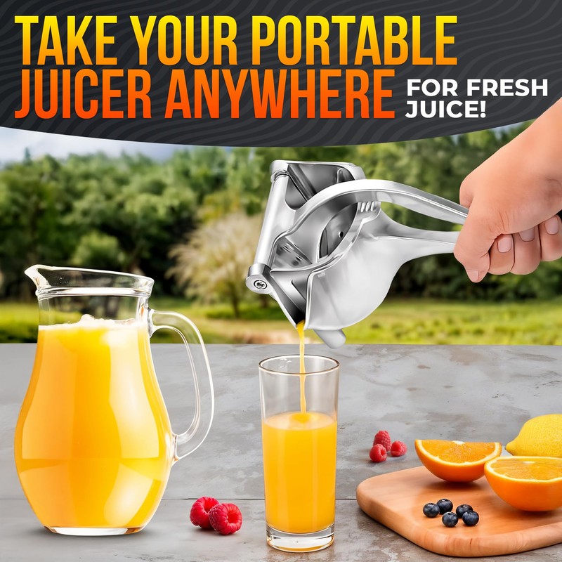 Hand Juicer Squeezer - Aluminum Lemon Squeezer for Effortless Juice