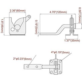 Garden Gate Latch for Wooden Gates Gravity Locking Automatic Self Gate Latch Heavy Duty Black Door Latch for External Doors