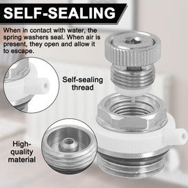 Automatic Radiator Bleeder Corrosion Resistant Bleed Valve Radiator Radiator Bleeder Automatic for Radiator Fan (Key Included x 1)