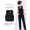 Fankeshi Boy's 4 Button Formal Suit Vest Black 12