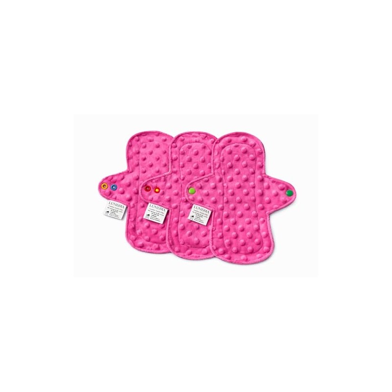 kit de 3 toallas nocturnas de 30 cm (rosa)