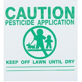 25x Gemplers ME5X5PK Maine Pesticide Application Signs – Durable Weatherproof Outdoor Screen-Printed Corrugated Plastic Board Legends plus 16” PVC Sign Holders – USA Made