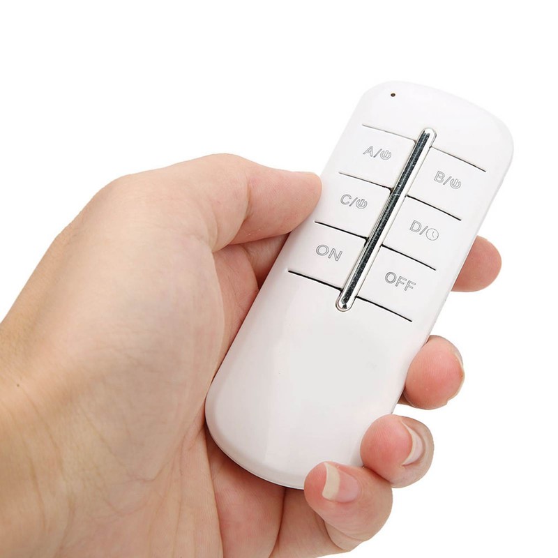 ON/OFF AC180-240V Wireless Receiver Lamp Light RF Remote Control Switch(4Way