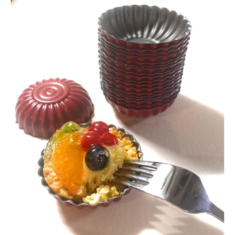 CULIMI Tortelettförmchen 6 cm - Mini Torteletts 20 Stück Förmchen
