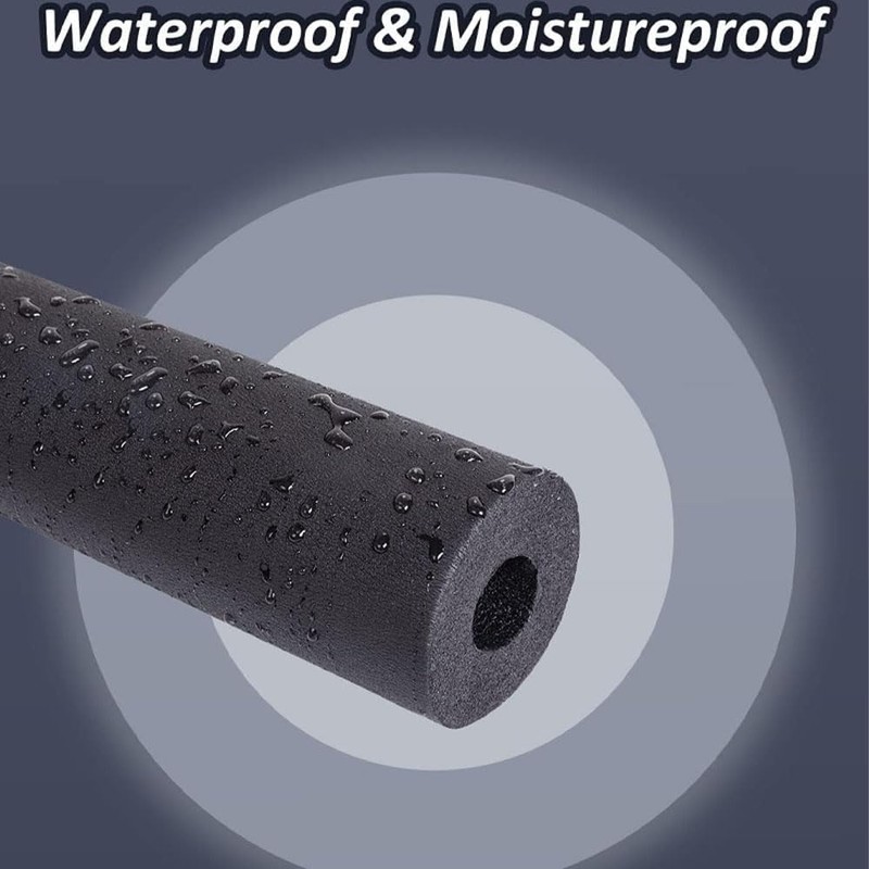 Pipe Insulation Foam Tube 1-1/8" ID*3/8" Foam Tubing Black Pipe