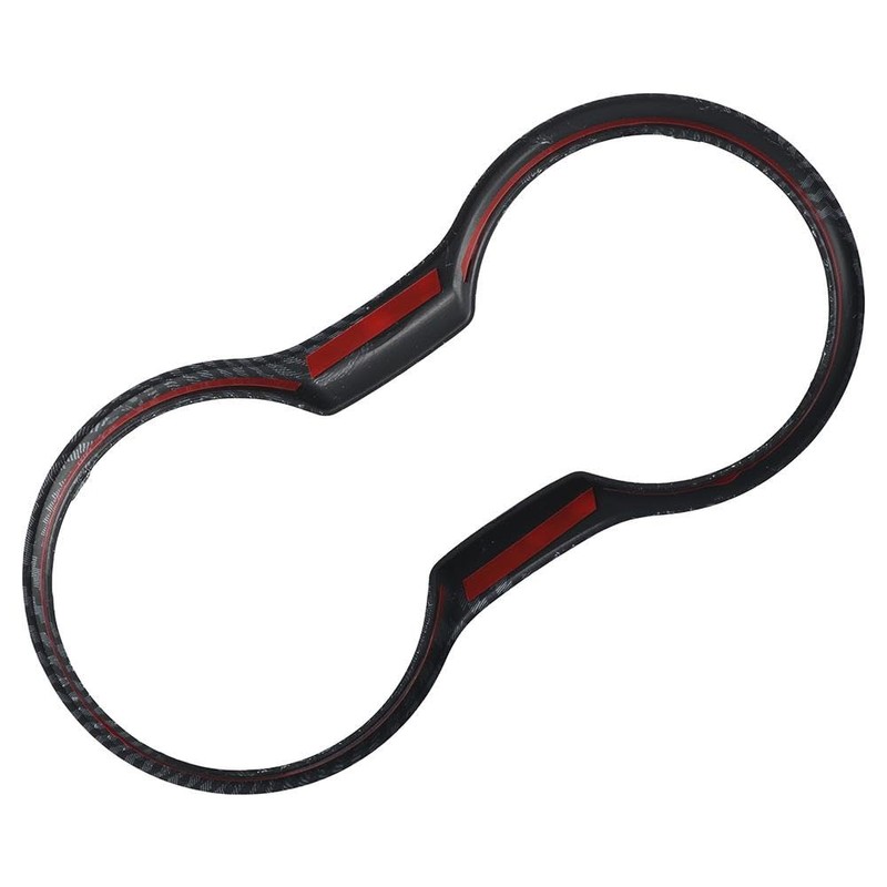 Carbon Fiber Cup Holder Cover Frame Trim Car Interior Center