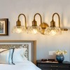 UOFUS Gold Vintage Vanity Light 3 Lights Bathroom Lighting Fixtures