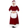 Ahititi Mrs Claus Costume Adult Women Christmas Santa Dress Long