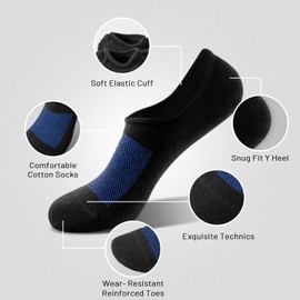 IDEGG No Show Socks Men Low Cut Ankle Short Socks for Men Casual Athletic Socks with Non-Slip Grip