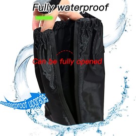 Tuabyem Waterproof Shoe Covers,1 Pair Reusable Non- Snow Rain Shoe Covers,Rain Gear for Hiking Fishing Camping Sports XXL