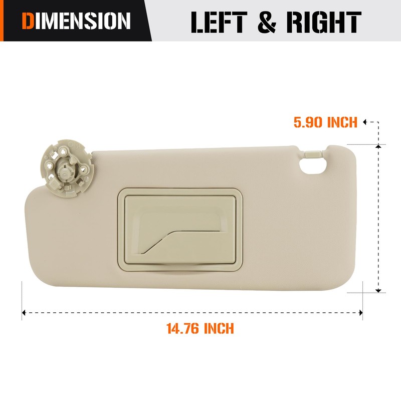 3 Hole Left & Right Sun Visor for 2011-2016 Chevy