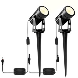 Luminea Accessories for Garden Light: 2-Piece Extension Set for Aluminium Garden Spotlights, 425 Lumens, 6 W (Lamp Ground Spike, Outdoor Spotlight Lighting Garden, Garden Light, Floor Lamp)