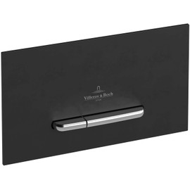 Villeroy & Boch VB ViConnect 9221 Toilet Flush Plate Matt Black x Bianco Opaco / Bianco 253 x 145 x 20 mm