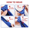 Alizeal Boys Solid Color Pre-tied 6cm Zipper Skinny Necktie, Royal