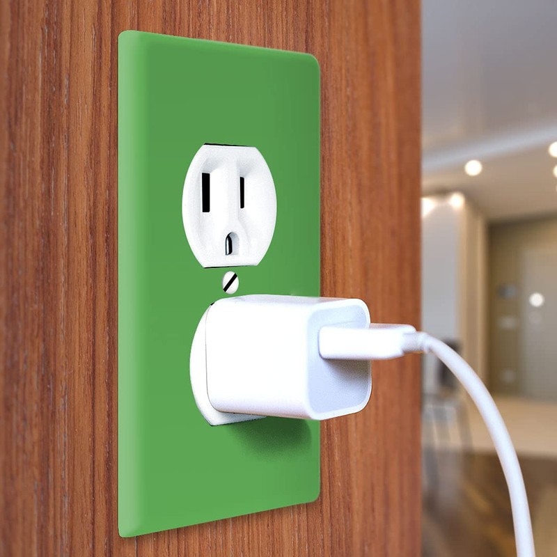 WIRESTER Duplex Outlet Cover Wall Plate/Switch Plate - Solid Green