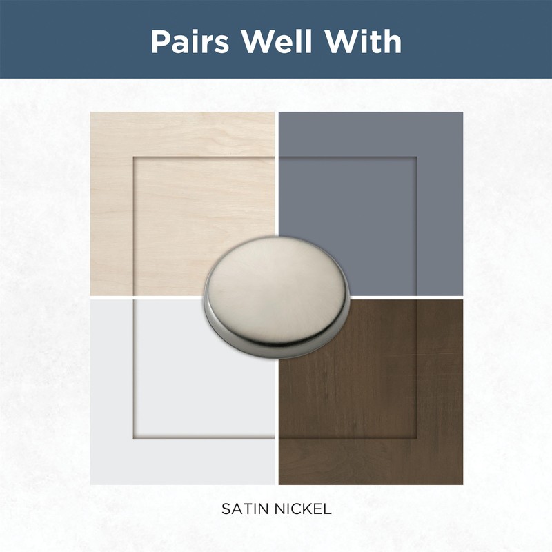 Franklin Brass Round (1-Pack) Cabinet Knobs | Satin Nickel Handles