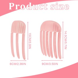 Teegxddy Volume Clip, Voluminous Hair Clips for Fluffy Bangs - Volume Clip for Hair Line - Hair Volume Clips - Fluffy Hair Clips, Pink, 2 Pieces