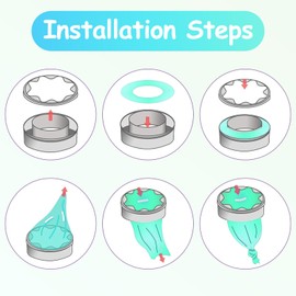 Trendecor Pack of 3 Refill Films Compatible with Korbell Classic 16 Litre and Litter Champ Refill Foil Rings Refill Cassettes Nappy Bin Liner Refill Bonus Refill Film for Nappy Bin