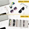 Sunglasses Travel Case, 5-Slot Glasses Storage Box, Foldable Glasses Storage