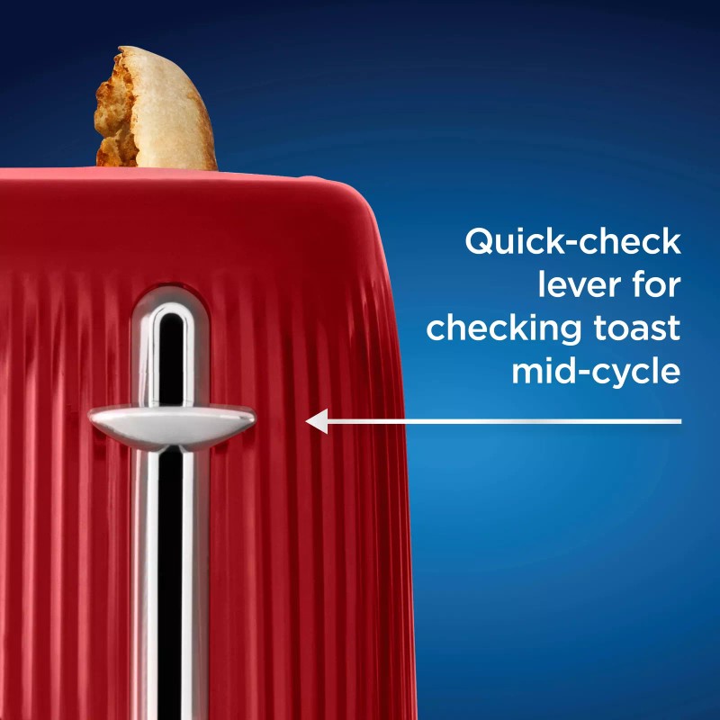 Oster Impressions Collection Retro 2-Slice Red Toaster Extra-Wide Bagel Slots
