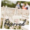 ABOOFAN 4sets Wooden Wedding Chair Signs Decorative Hanging Reserved Seating