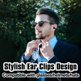 YouthWhisper Ear Clip Wireless Earbuds Open Ear Headphones Bluetooth with Touch Control AI Noise Cancelling 30Hrs Playtime IPX4 Waterproof Lightweight Comfort Unisex for Sports Running & Workouts