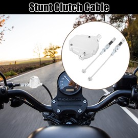 Motoforti Universal Motorcycles Stunt Clutch Easy Pull Cable Line Aluminum Alloy Clutch Economizer System Silver Tone