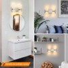 Ditoon Modern Brushed Nickel 4-Lights Bathroom Vanity Light, LED Bathroom