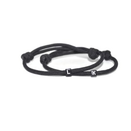 Set of 2, couples friendship, father son, mother daughter, paracord initial cord bracelet